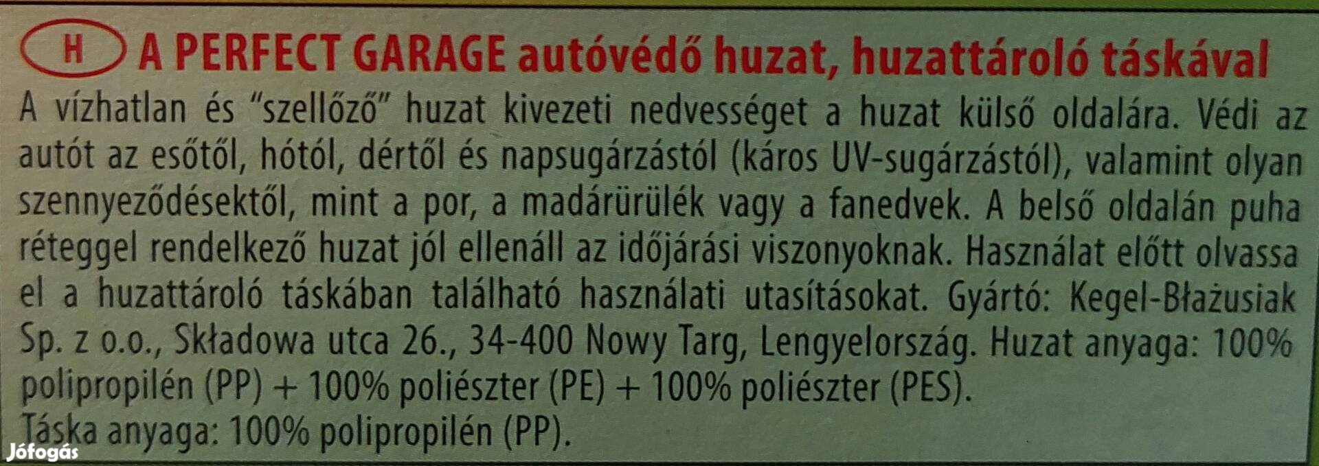 Perfect Garage autóvédő huzat