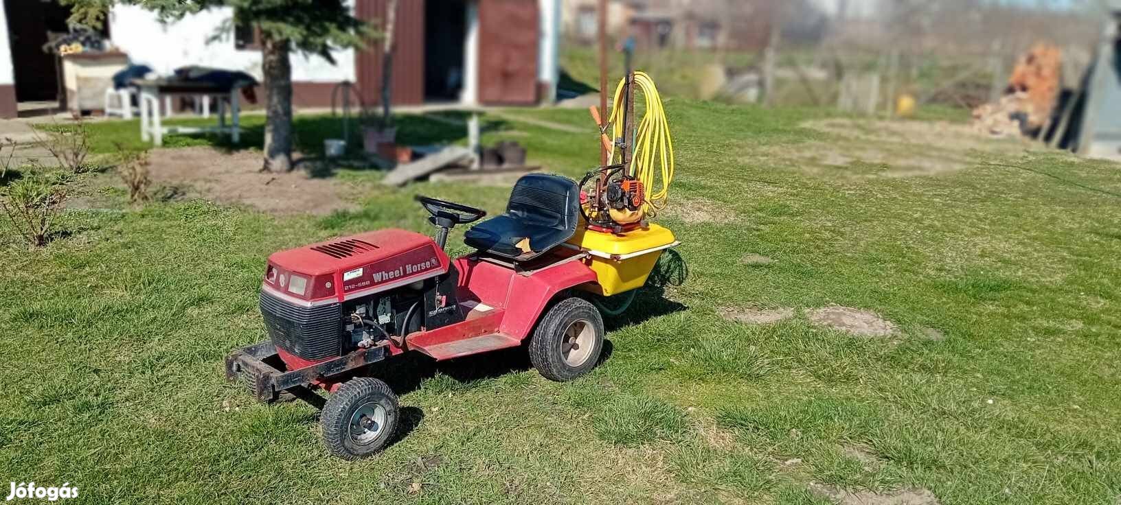 Permetező kis traktor