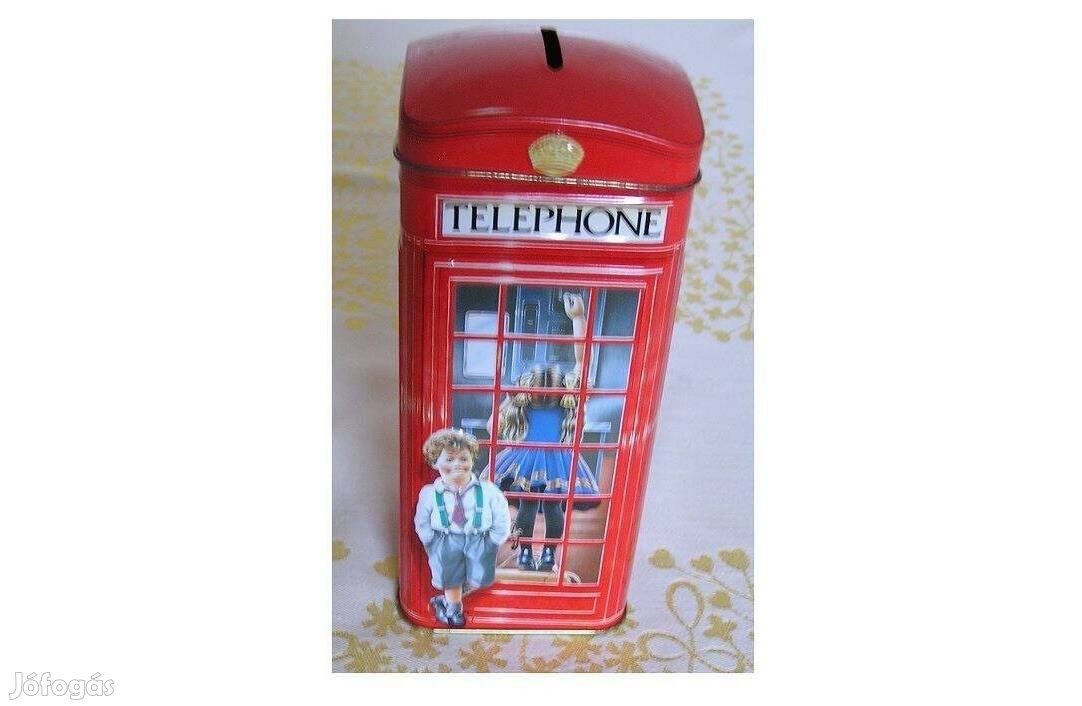 Persely. Telefon fülke, retro gyerek játék