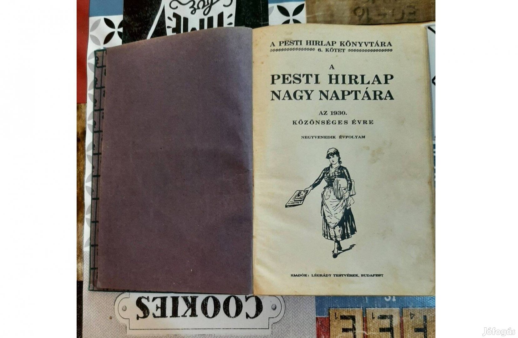 Pesti Hírlap 1930-as nagy naptára jó állapotban eladó