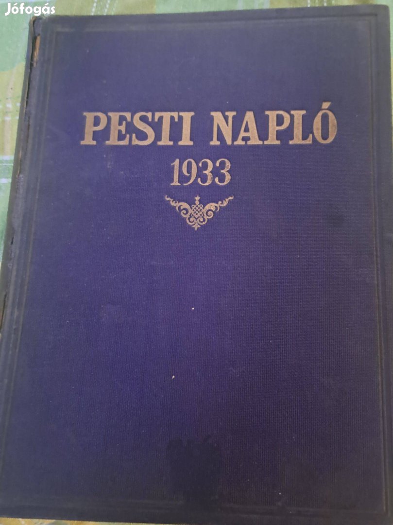 Pesti napló 1933, vászonkötésben