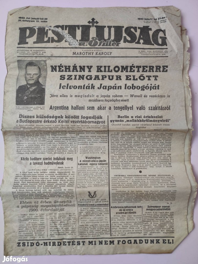 Pesti újság 1943 január 20