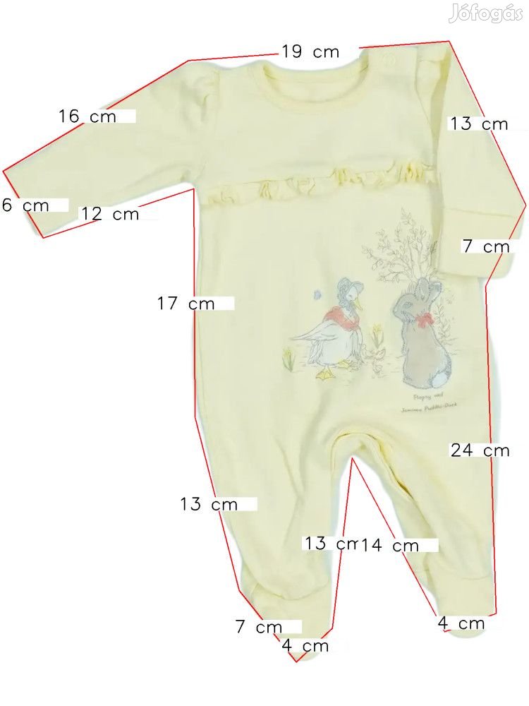 Peter Rabbit Használt (újszerű) Lány Hosszú ujjú rugdalózó (Méret: 50)