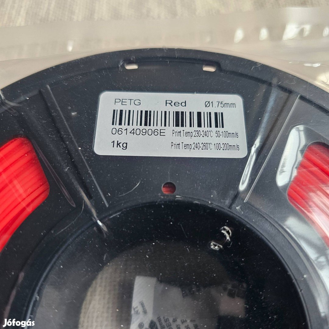 Petg Filament piros 1.75mm új 1kg