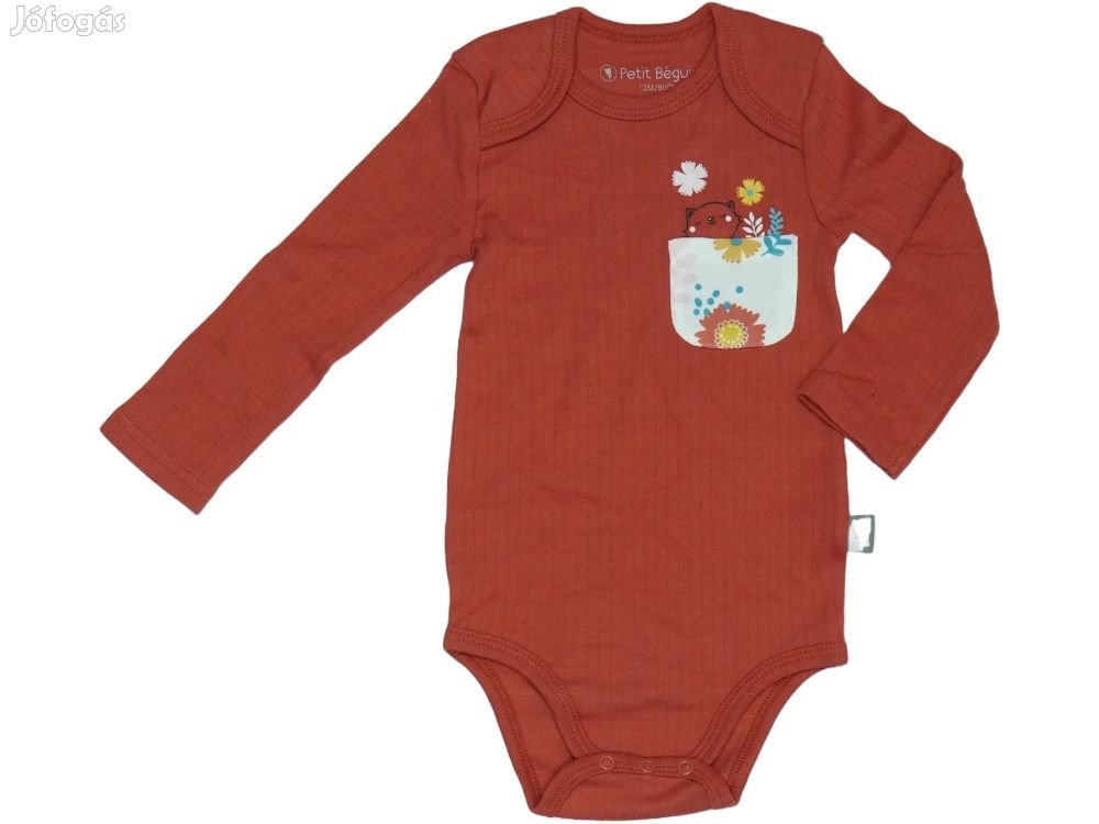 Petit Béguin Új (címke nélküli) Lány Hosszú ujjú body (Méret: 80)