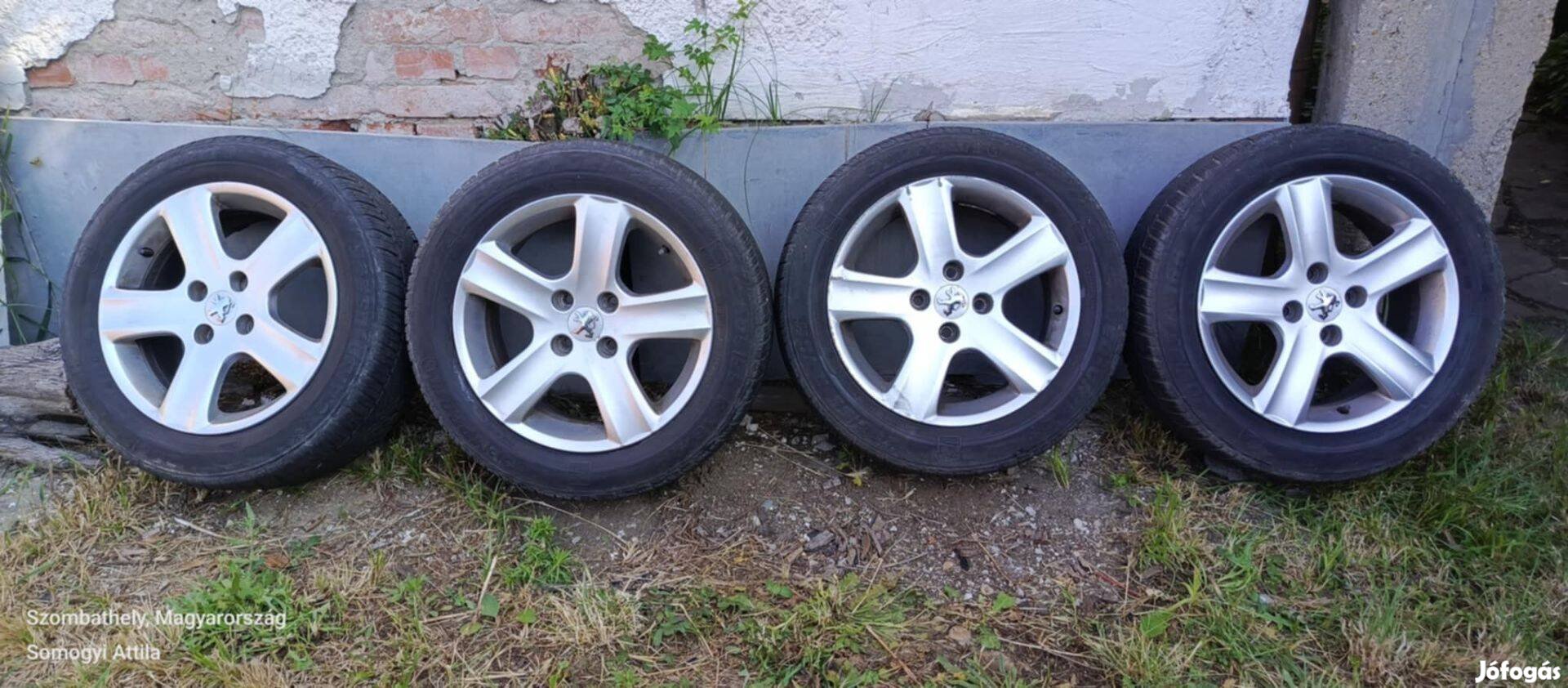 Peugeot 16"-os alufelni garn 45.000.-FT!!