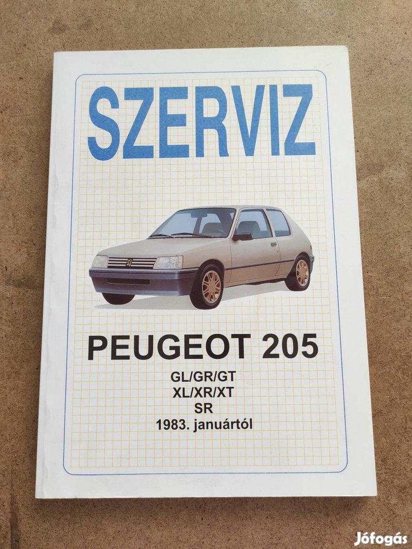 Peugeot 205 javítási karbantartási könyv 