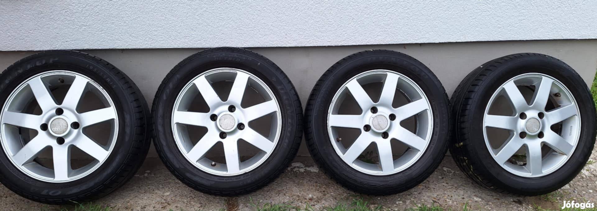Peugeot 206 Alufelni Dunlop gumival szerelve 195 55 15