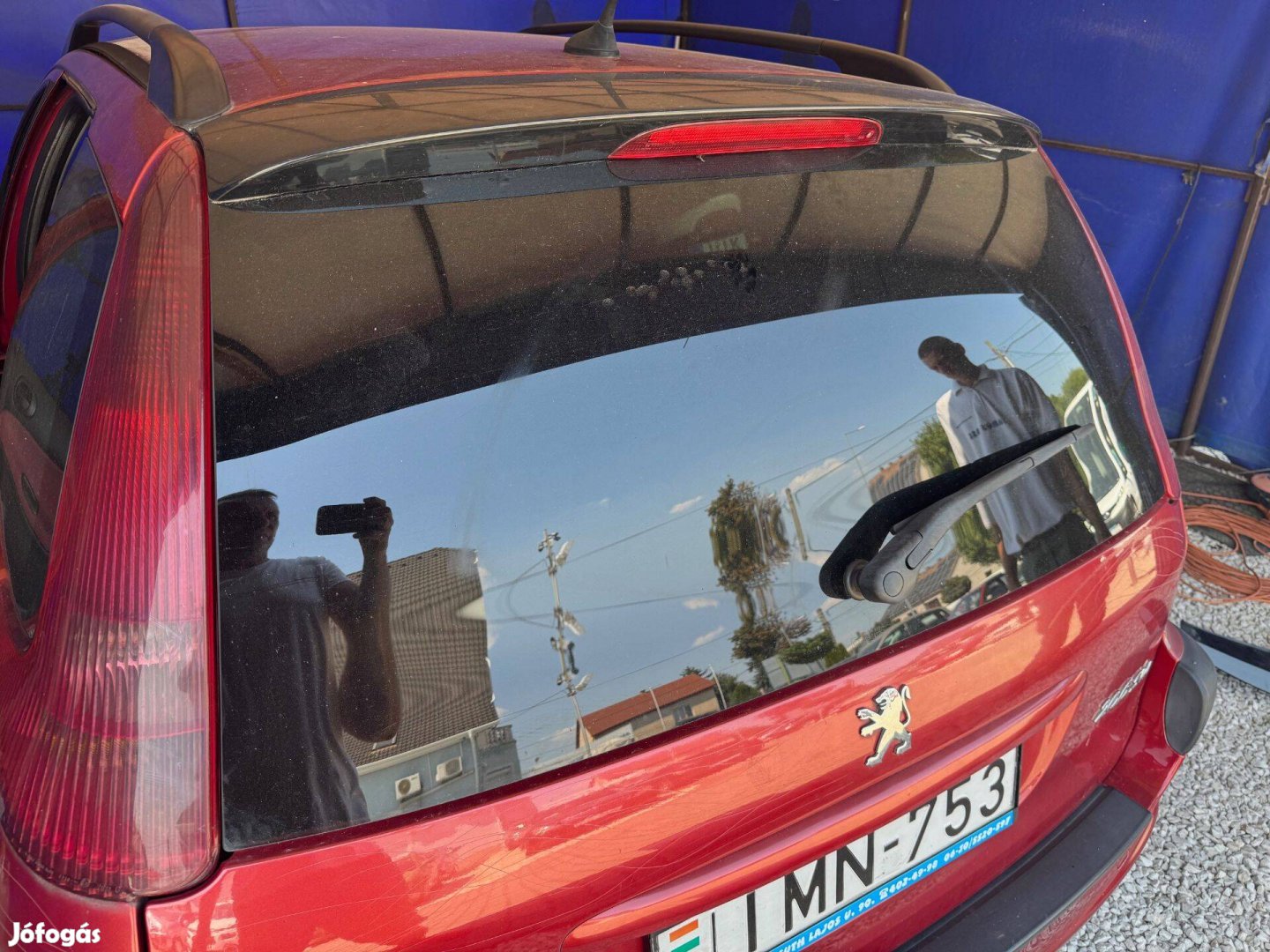 Peugeot 206 SW Hátsó Szélvédő Olcsón Eladó!Ugyanitt Tetőspoiler Féklám