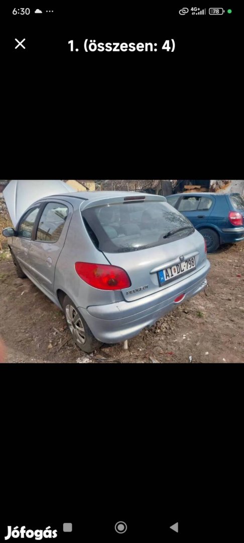 Peugeot 206.. hátsó híd, 1.4 motor, stb