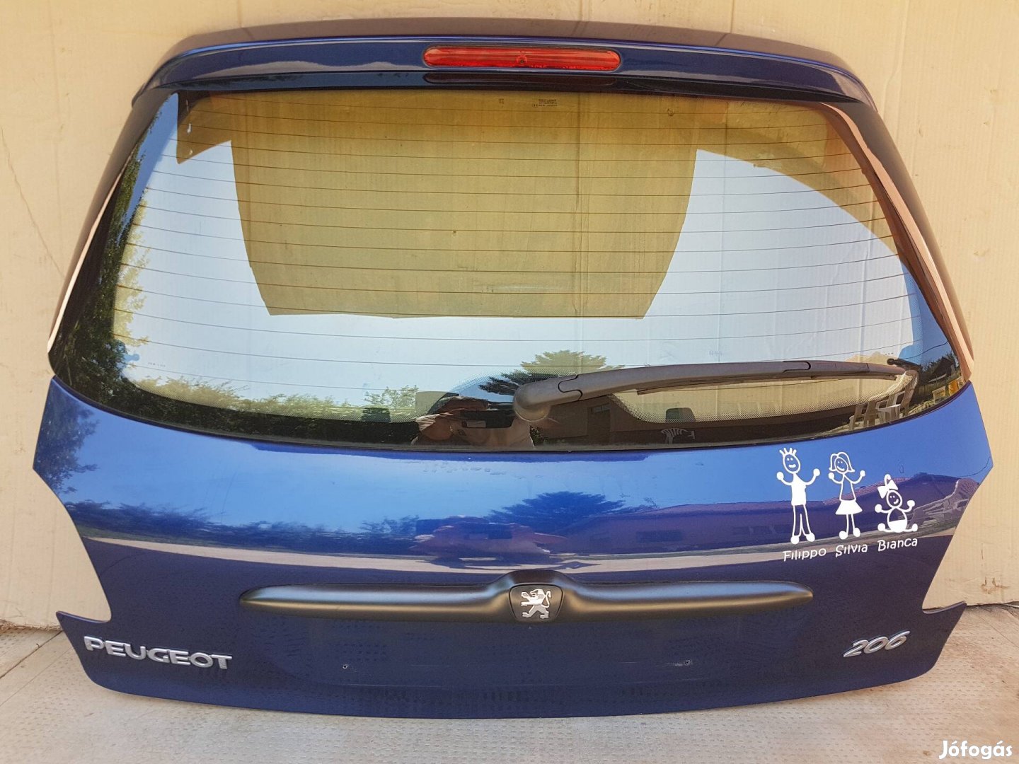 Peugeot 206 csomagtér ajtó kompletten, (gázos teleszkóp)