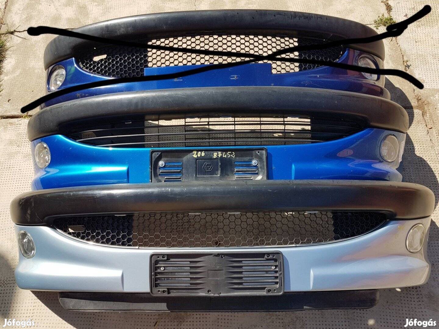 Peugeot 206 első ködlámpás lökhárító