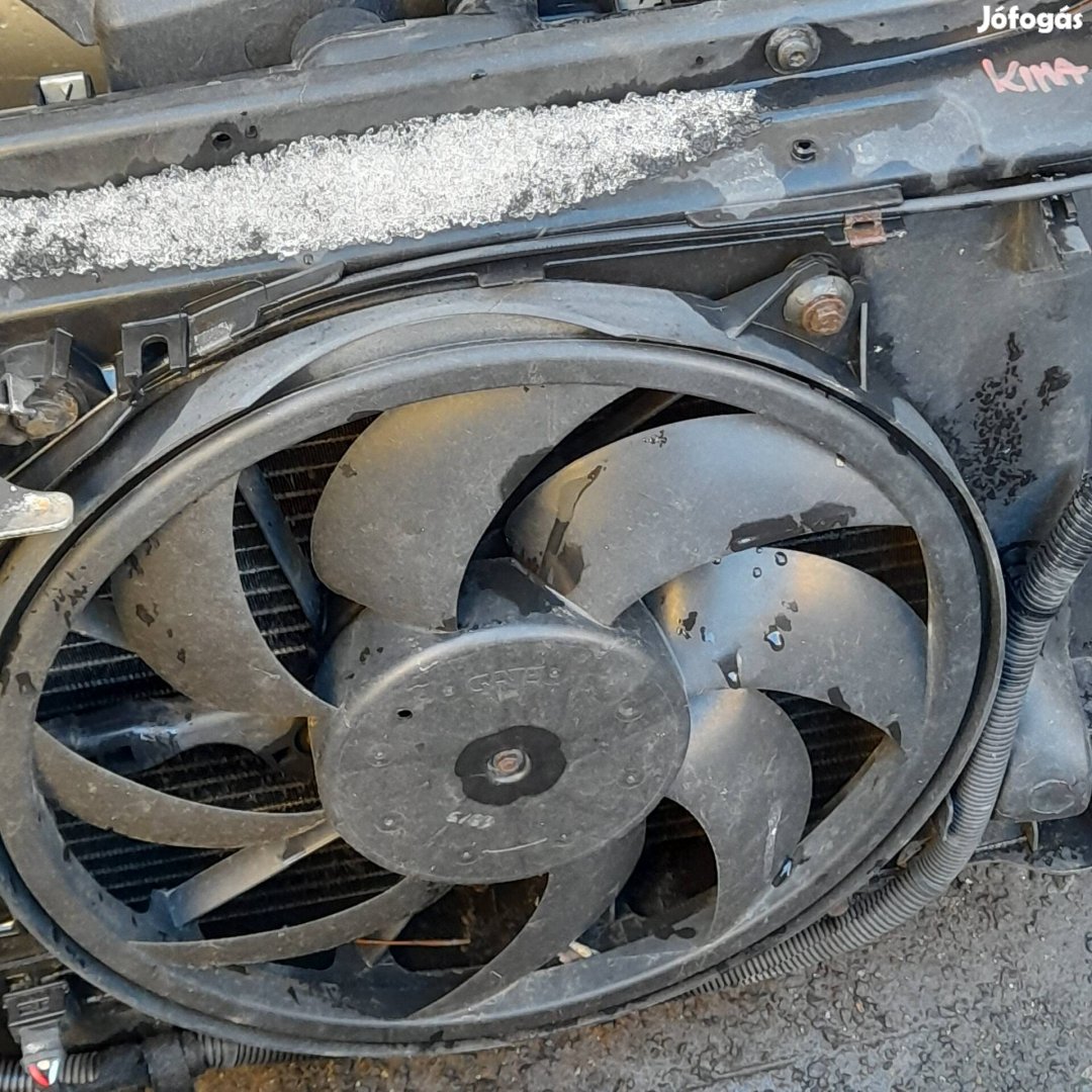 Peugeot 206 klímás hűtő keret zárhíd ventilátor vízhűtő