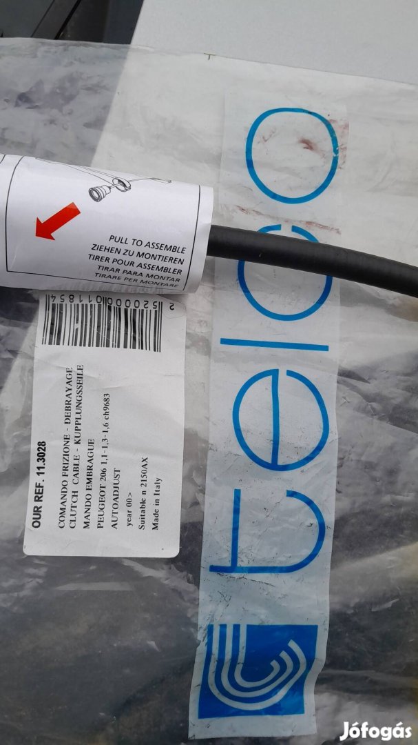 Peugeot 206 kuplung új bowden