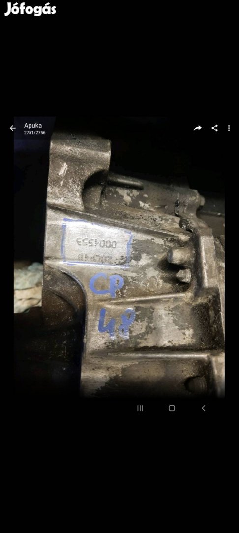 Peugeot 206 sebesség váltó 20CP48 Benzines 1.6 motorral szerelt 