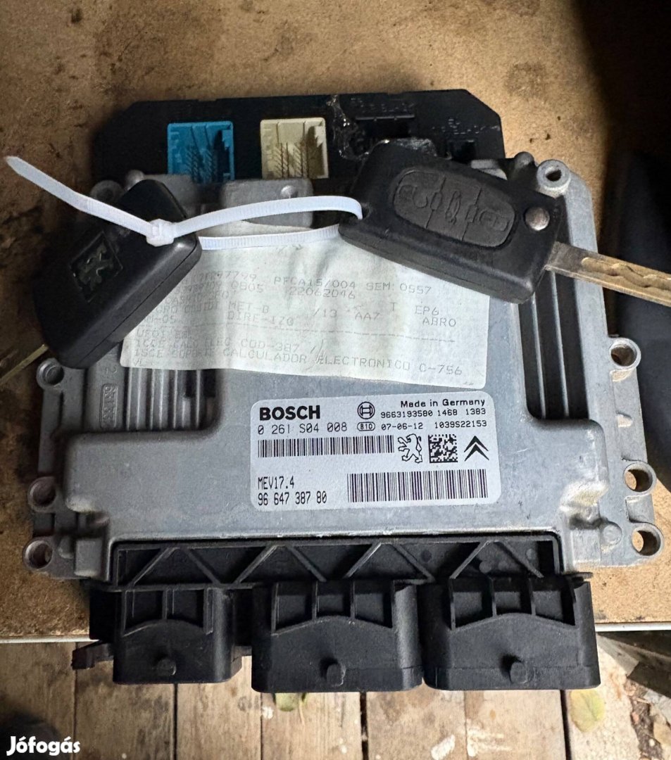 Peugeot 207 207sw 207cc motorvezerlőszett MEV17.4 9664738780