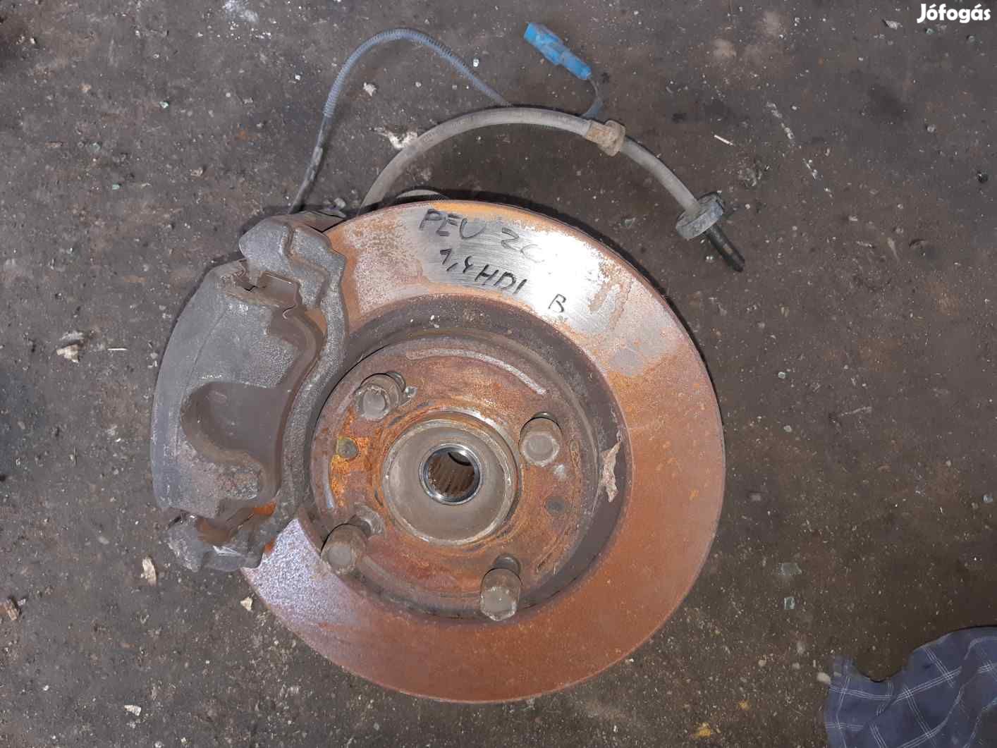 Peugeot 207 Bal Első Csonkállvány Kerékaggyal Féknyereg ABS