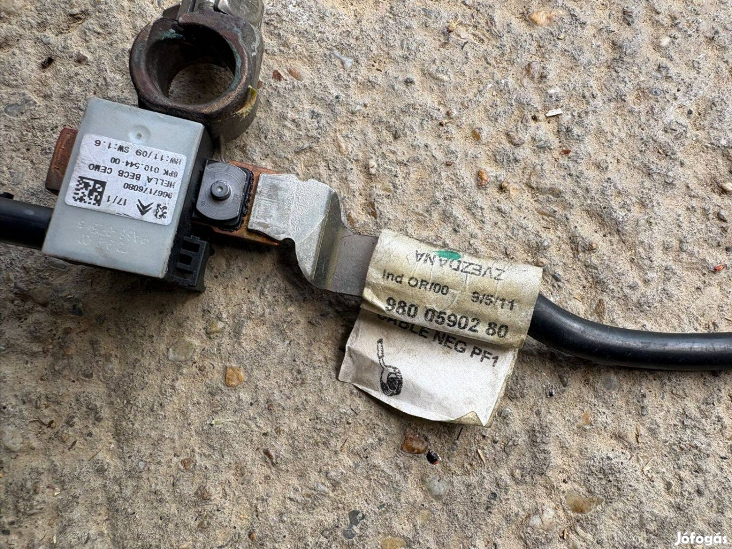 Peugeot 207 Citroen akkumulátor negatív testkábel