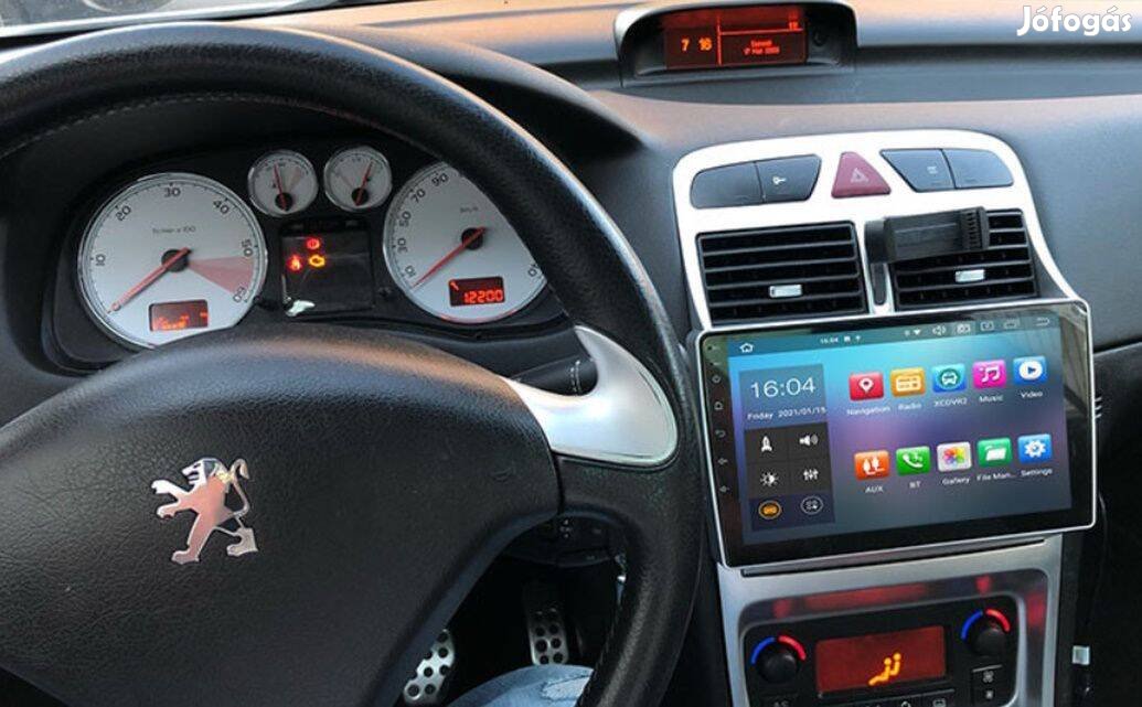 Peugeot 307 Carplay Android Multimédia GPS Rádió Tolatókamerával