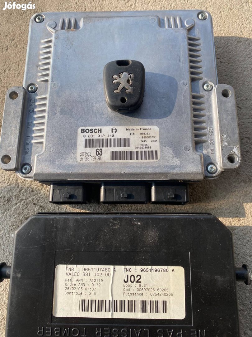 Peugeot 307 ecu,motorvezérlő,BSI,kulcs immo