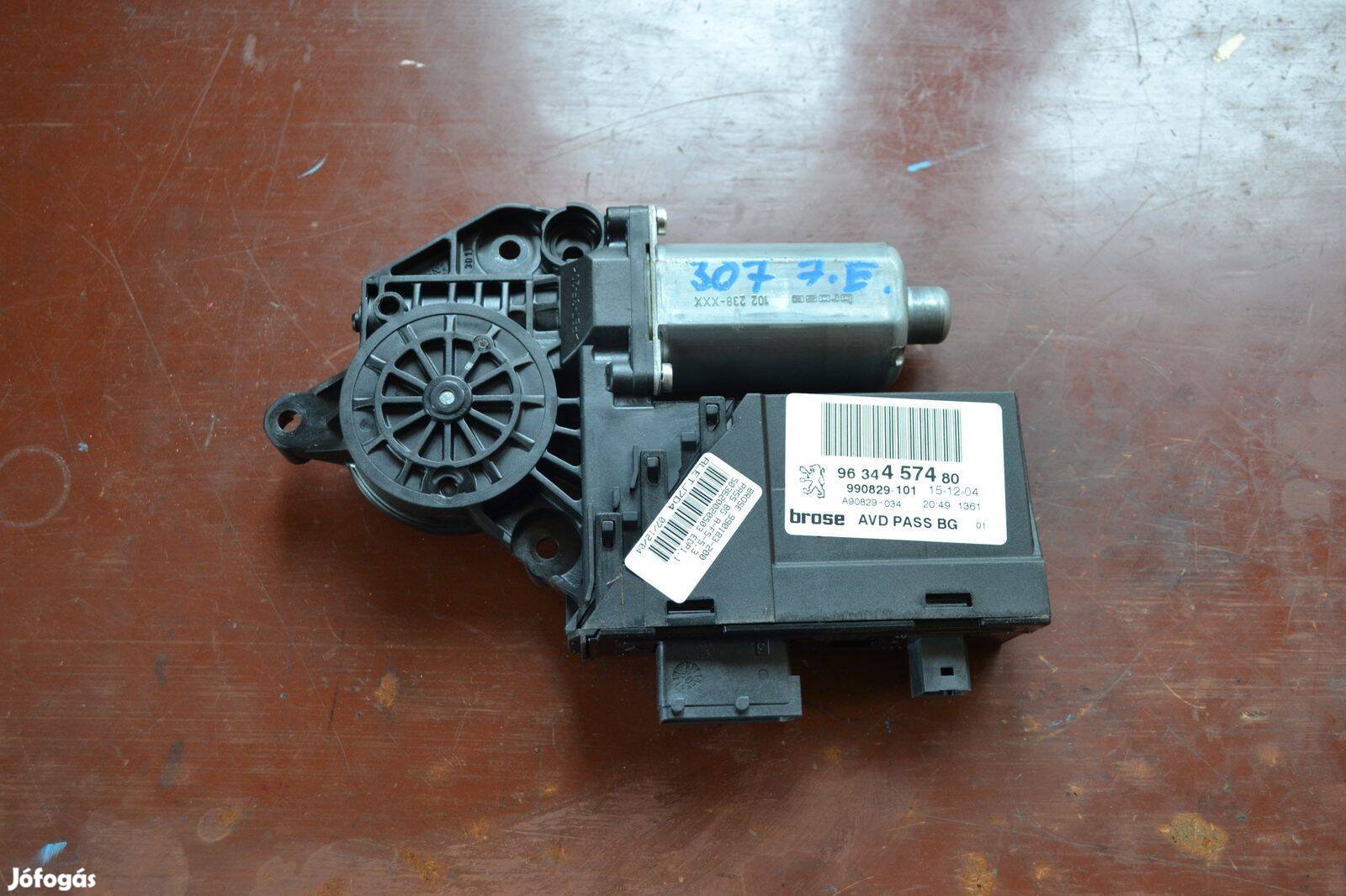 Peugeot 307 jobb első ablakemelő motor! 9634457480, 0130821766
