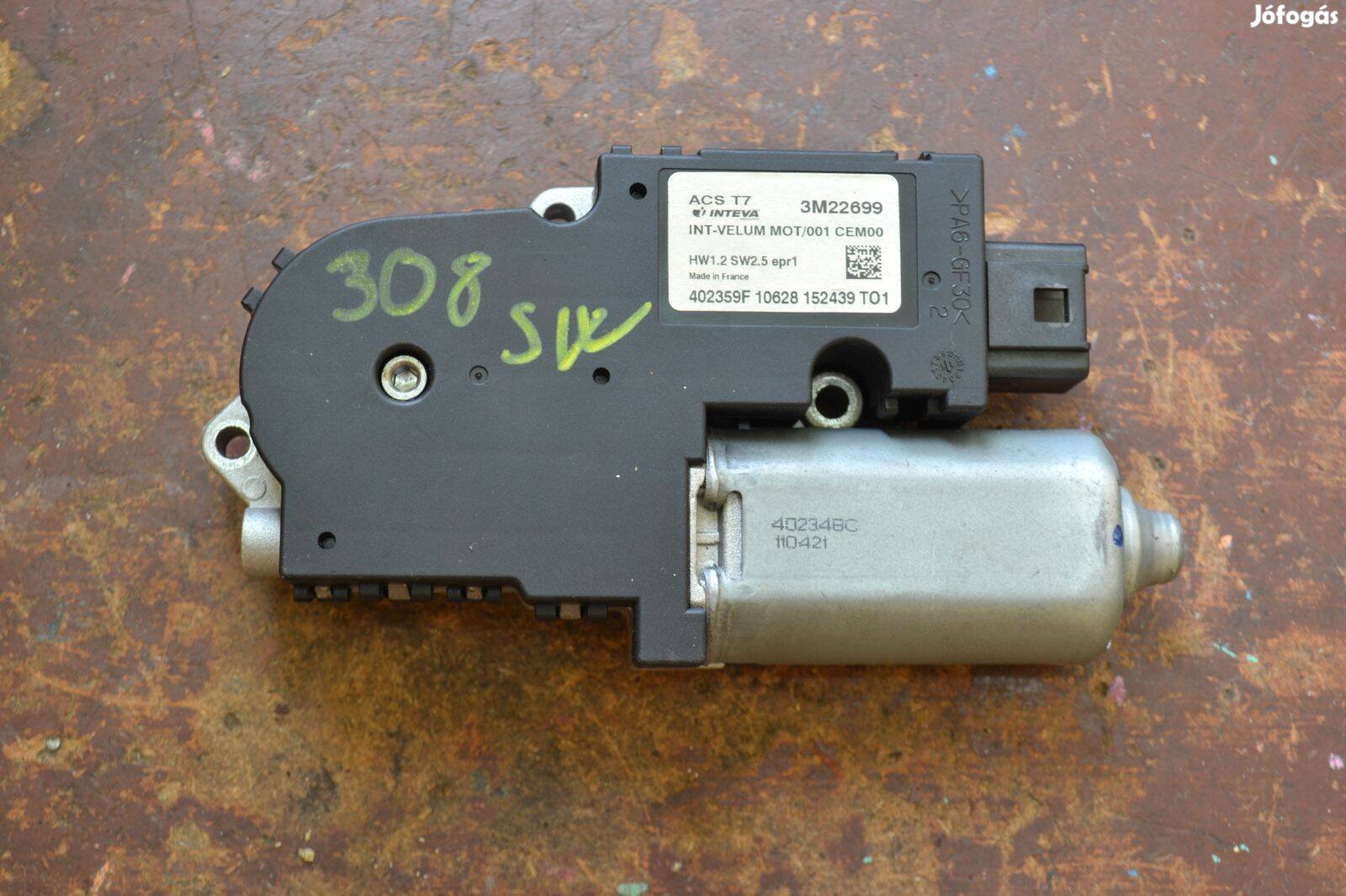 Peugeot 308 SW üvegtető roló mozgató motor 402359F 152439T01, 440916E0