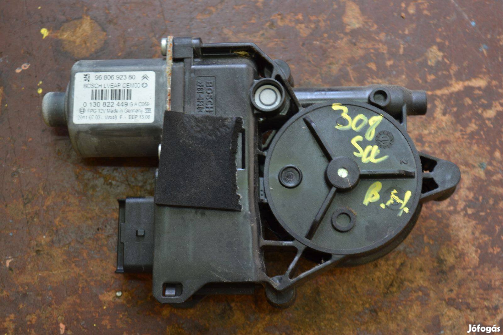 Peugeot 308, Citroen bal hátsó ablakemelő motor 9680692380, 0130822449