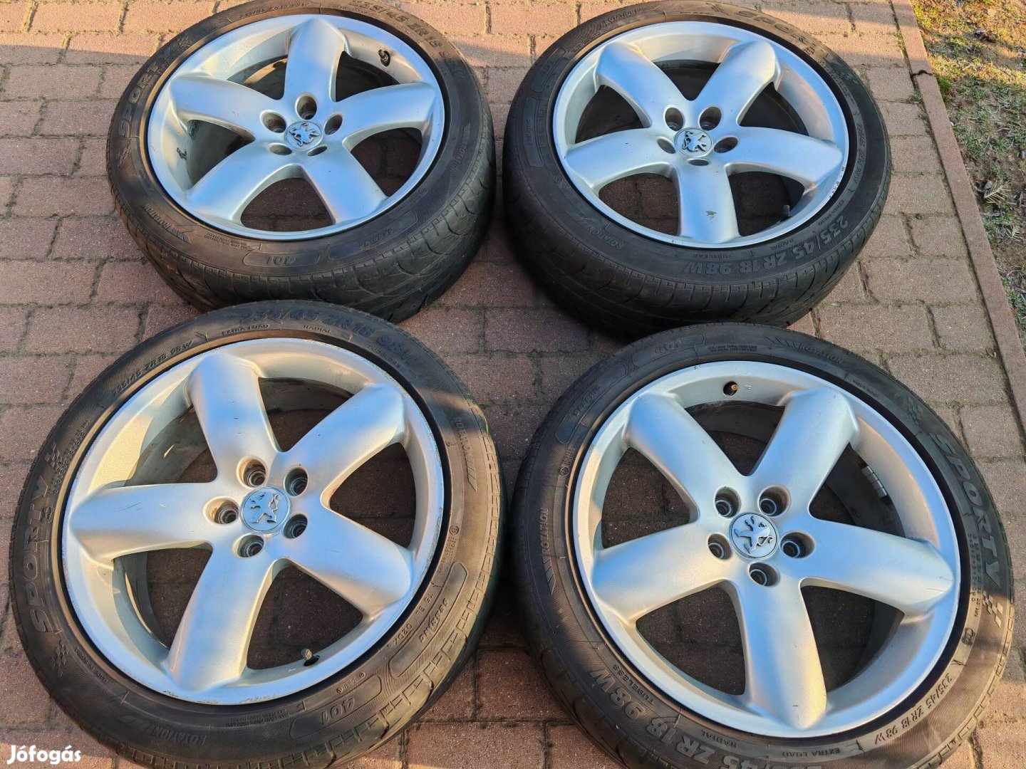 Peugeot 407 508 gyári alufelni 5x108 235/45r18 nyári