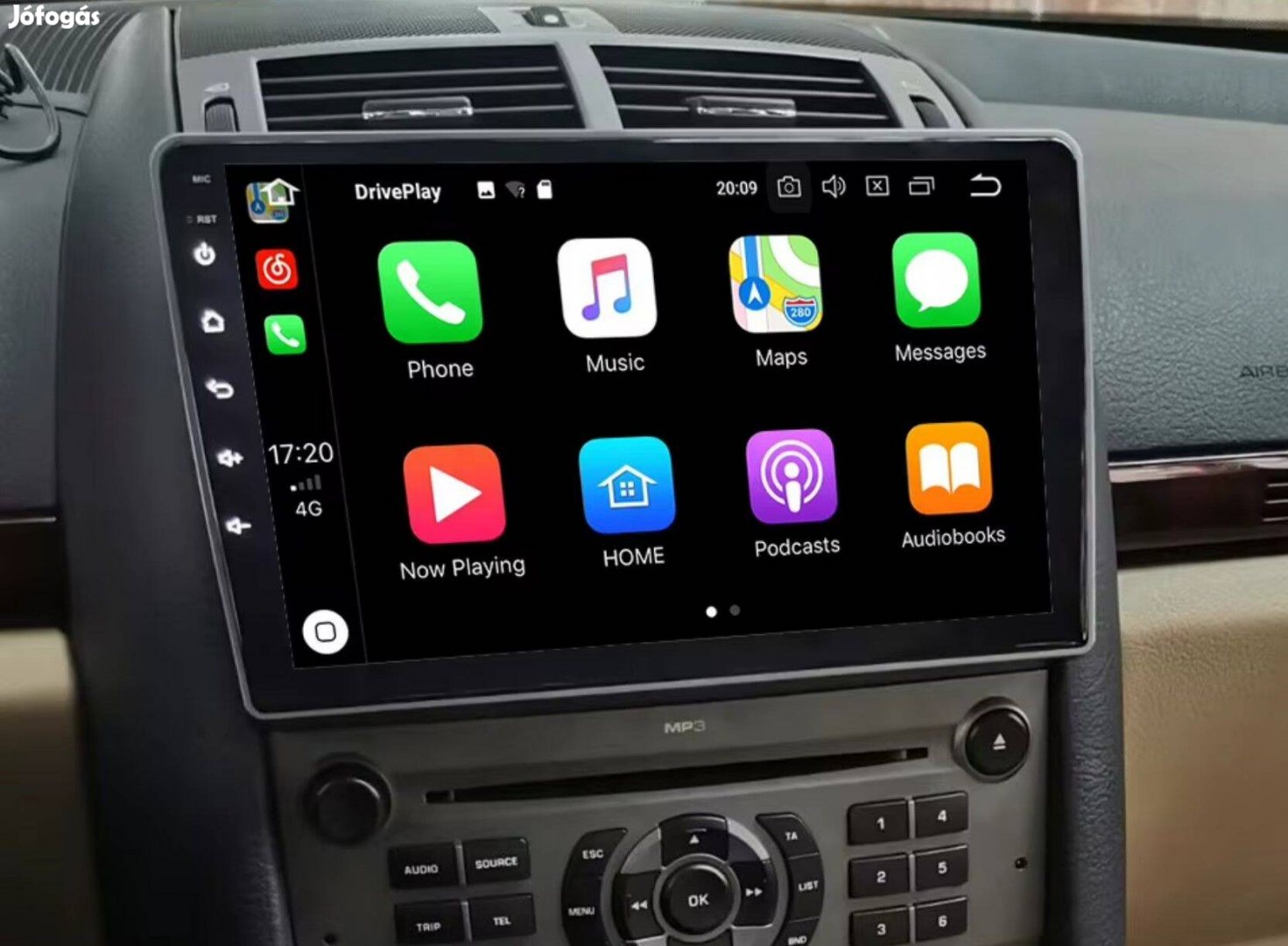 Peugeot 407 9" android fejegység