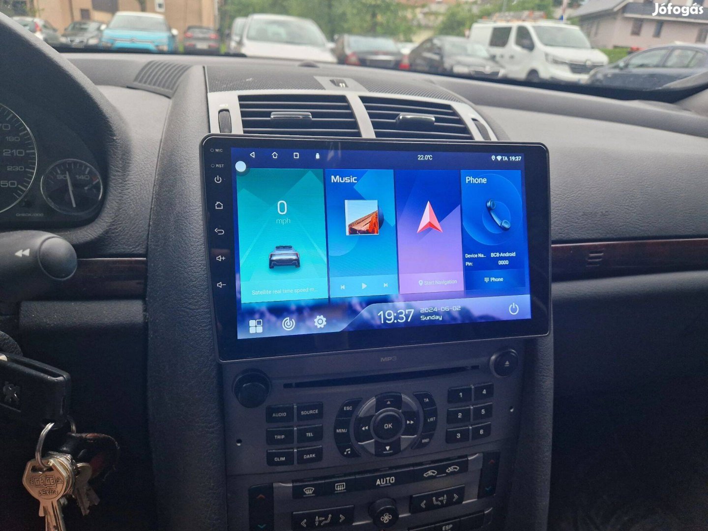 Peugeot 407 Android 2Din Multimédia Rádió Navigáció Fejegység Kijelző