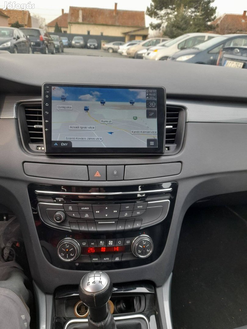Peugeot 508 Carplay Multimédia Android GPS Rádió Tolatókamerával