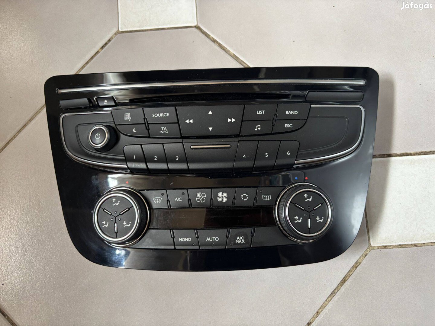 Peugeot 508 rádió, fűtés, klíma vezérlő panel 96656643Xz