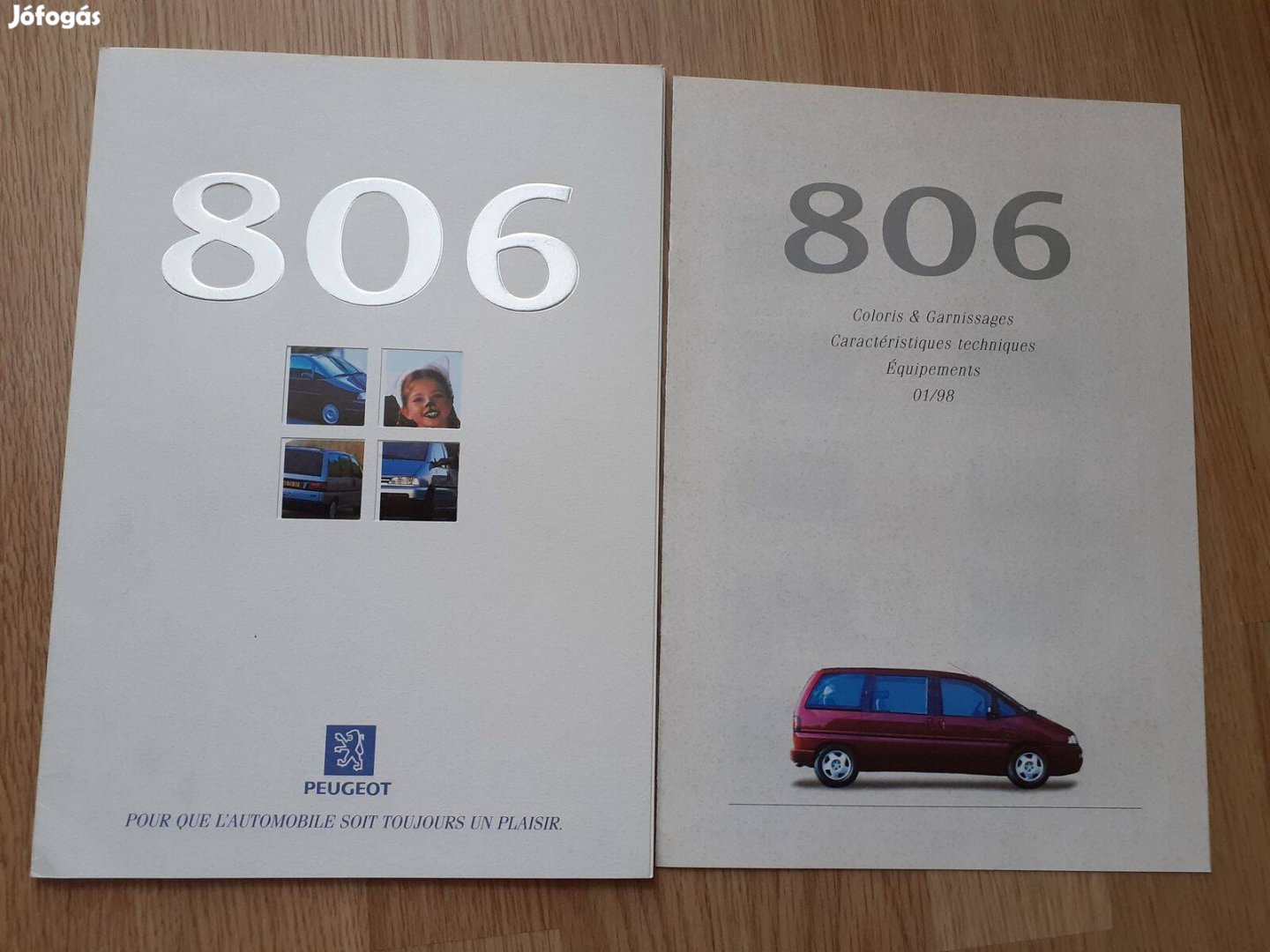 Peugeot 806 prospektus + műszaki adat - 1998, francia nyelvű
