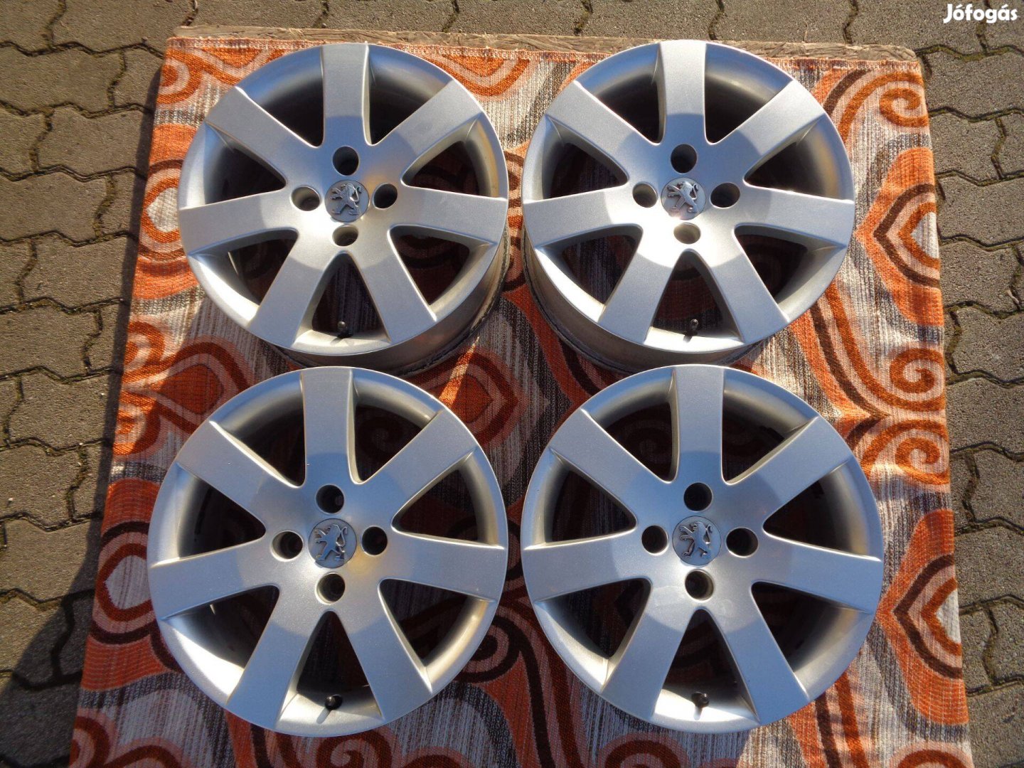 Peugeot Gyári alufelni 16-os, 4×108-as osztóval szép állapotban eladó