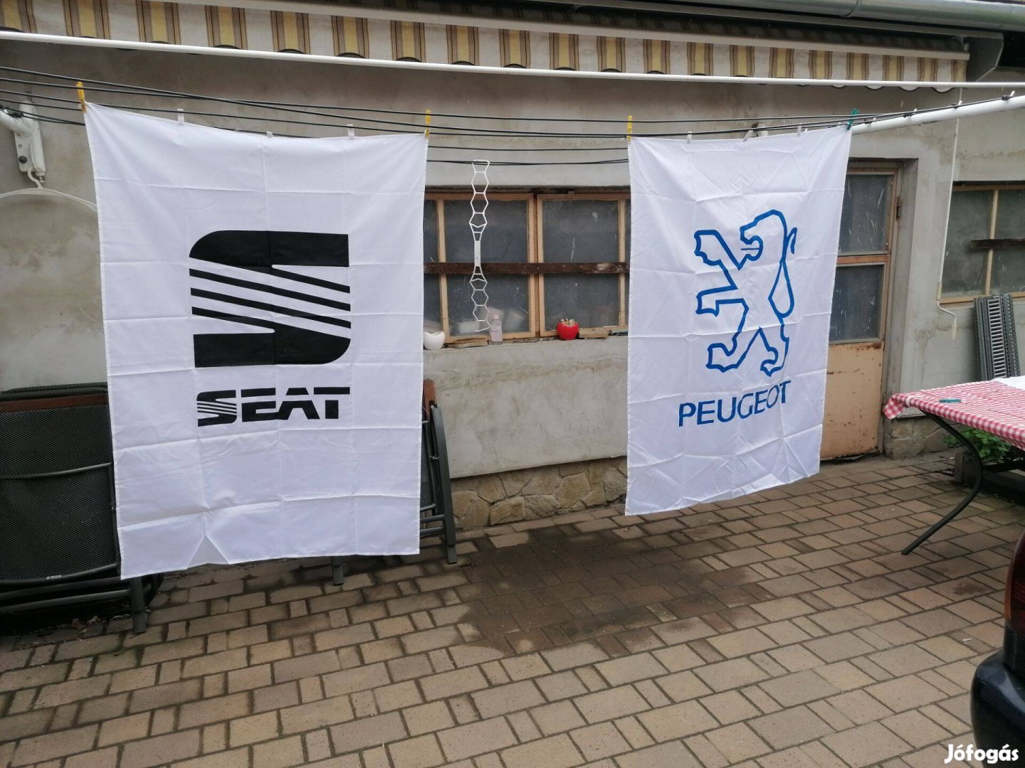 Peugeot, Seat , Audi és suzuki 1 X 1,50 új sejem zászlók