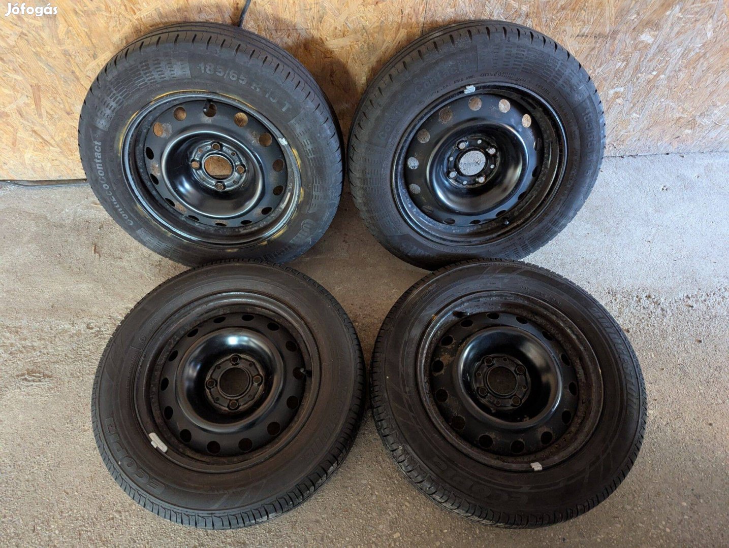 Peugeot - Citroen gyári lemezfelni garnitúra 185/65R15 88T nyári gumi