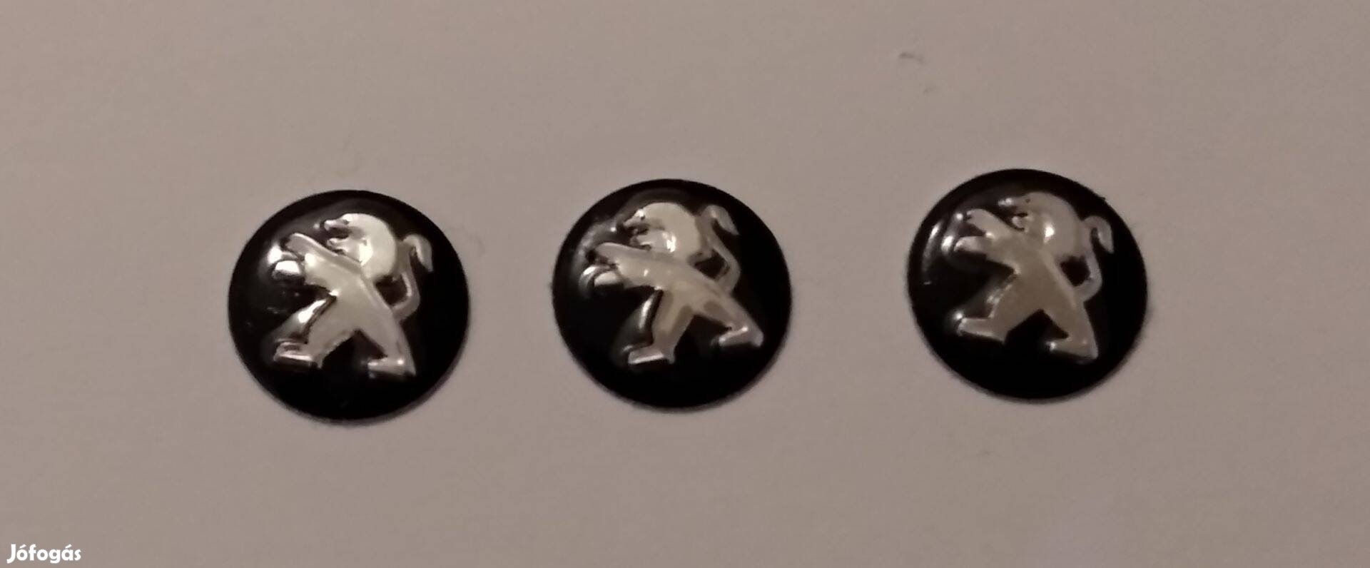 Peugeot autó kulcs távirányító embléma 14 mm-es 3 db