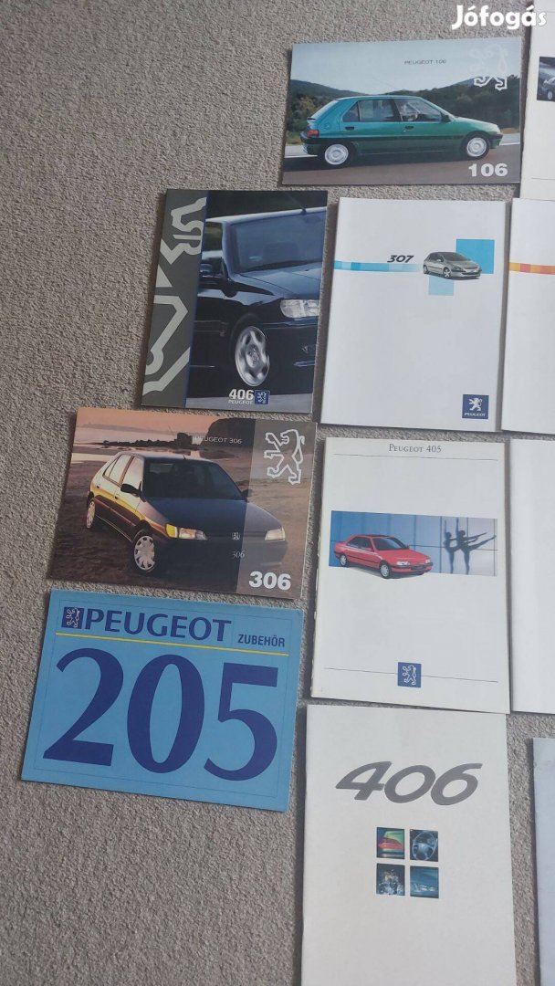 Peugeot német nyelvű prospektus, katalógus