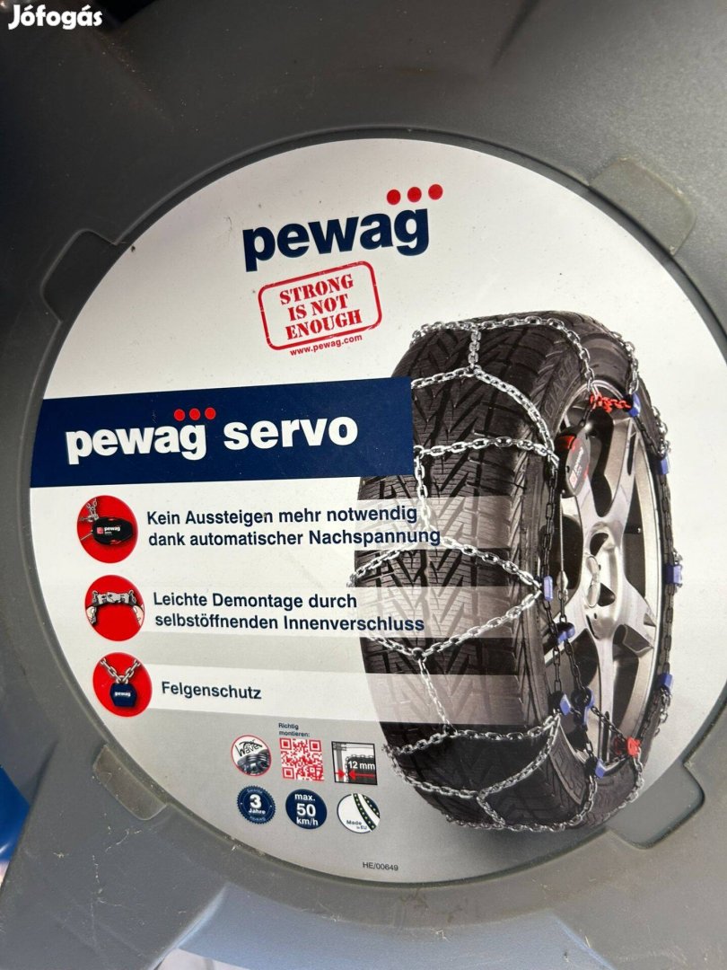 Pewag hólánc 37014 servo RS 67 12mm vastag szemek, 1 pár