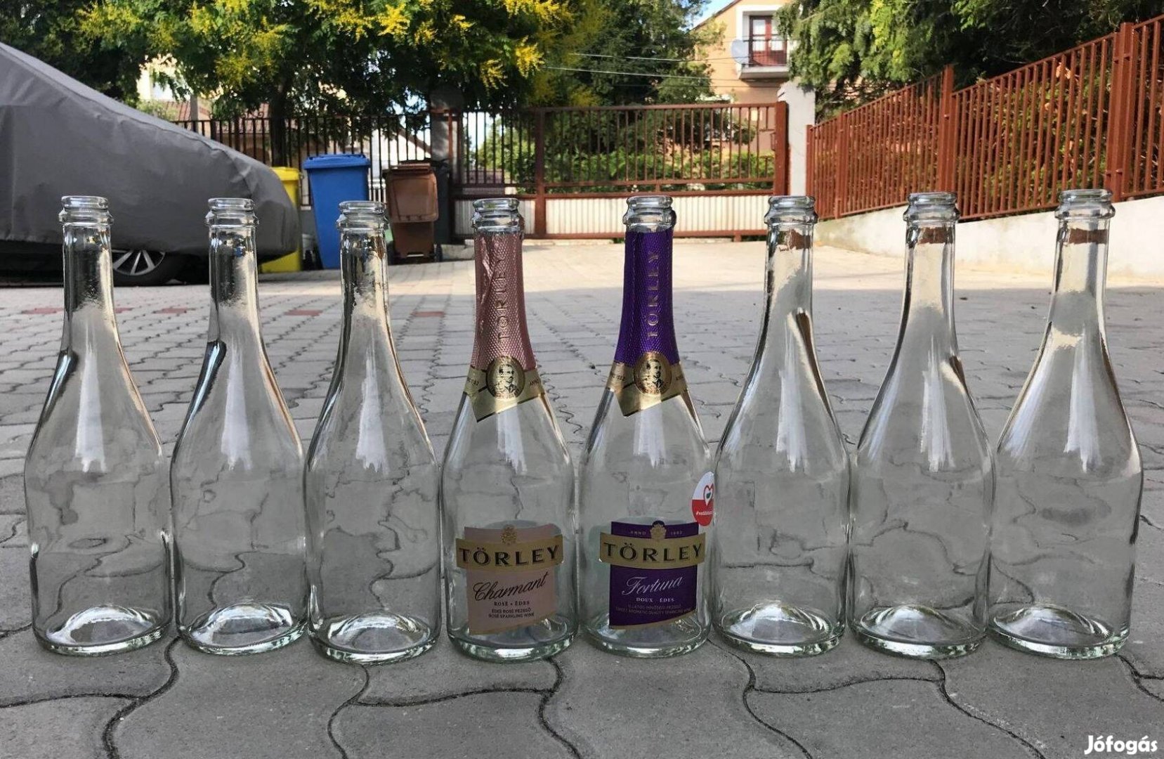 Pezsgős üveg pezsgősüveg fehér (átlátszó) 0,75 literes pezsgős palack