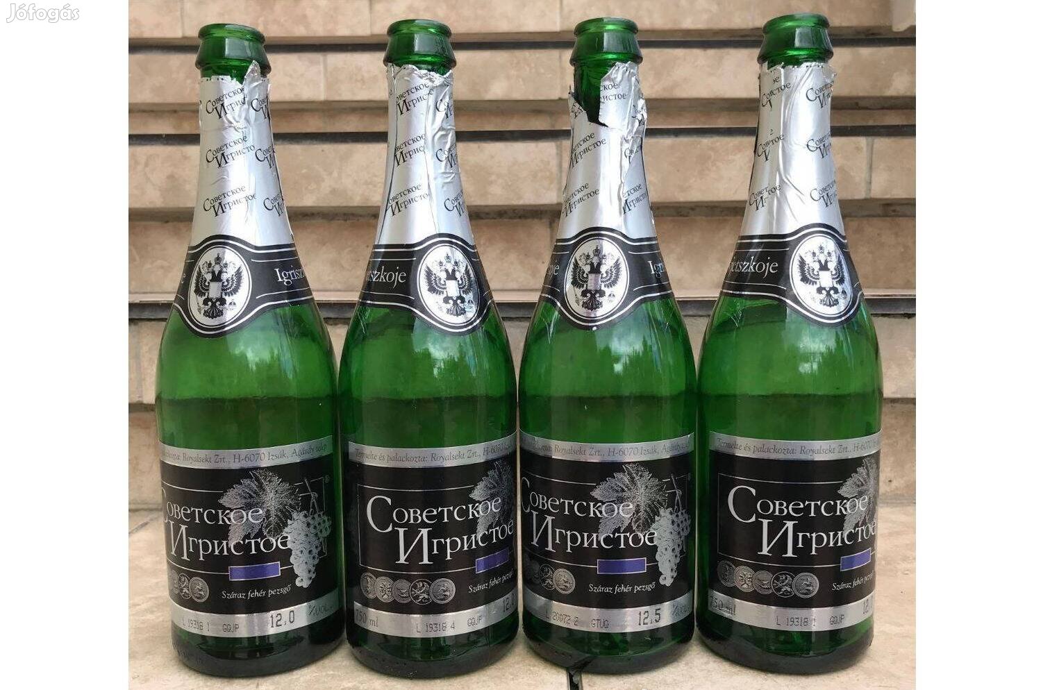 Pezsgősüveg 0,75 liter pezsgős palack zöld sörös üveg (BB,Royalsekt)