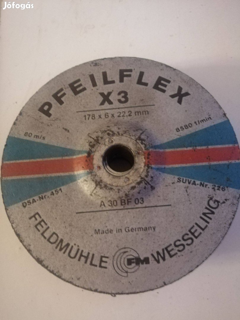 Pfeilflex vágó tisztító korong 178X6X22 MM 800ftdb