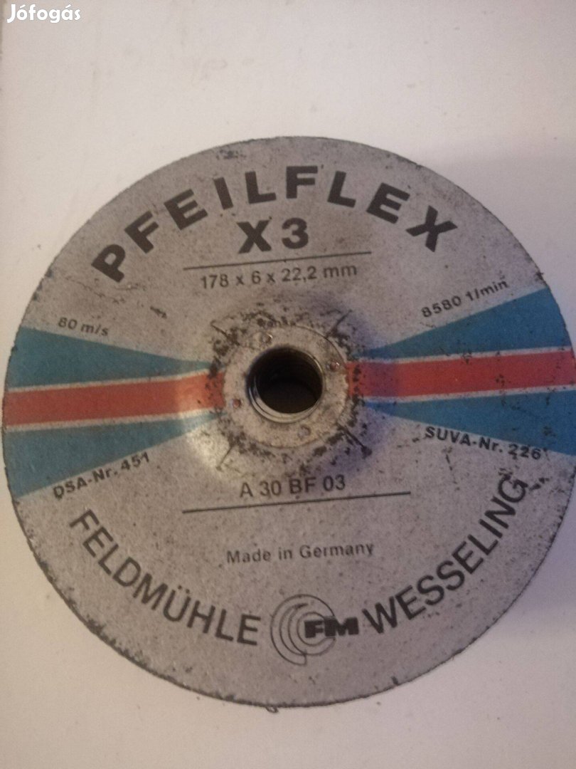 Pfeilflex vágó tisztító korong 178X6X22 MM 800ft/db