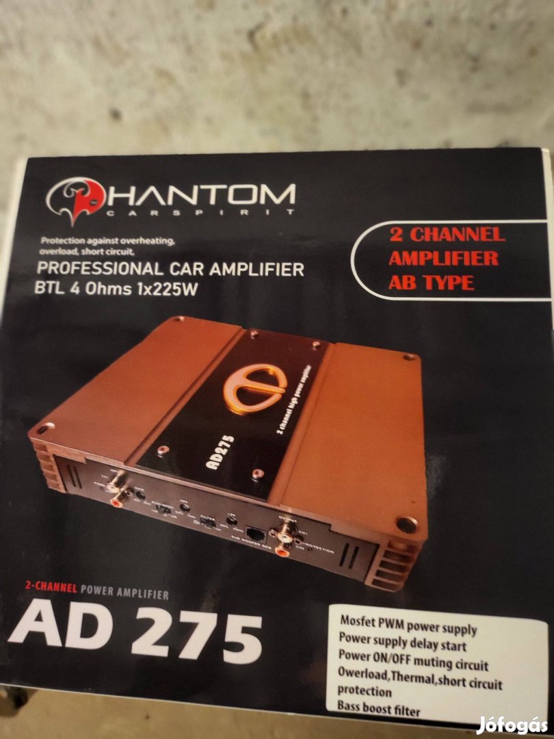 Phantom Ad275 Phantom autóhifi erősítő 300W, És DLD ST-250 bassreflex