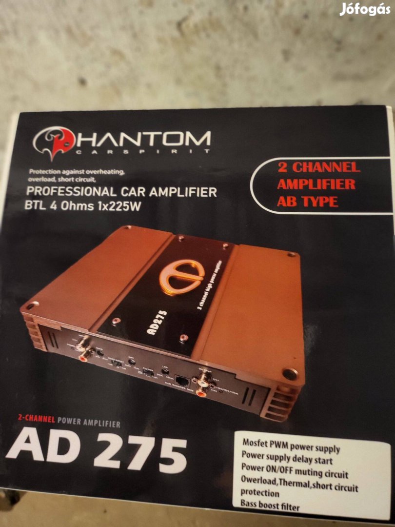 Phantom Ad275 Phantom autóhifi erősítő 300W, És DLD ST-250 bassreflex