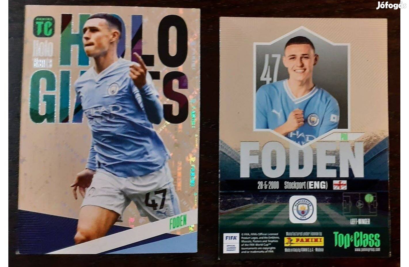 Phil Foden Manchester City Holo Giants focis kártya Top Class 2024