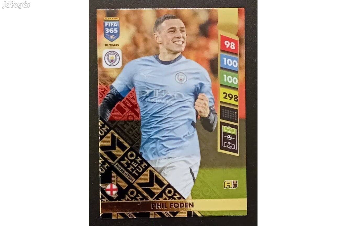 Phil Foden Manchester City Momentum focis kártya Panini FIFA 365: 2025