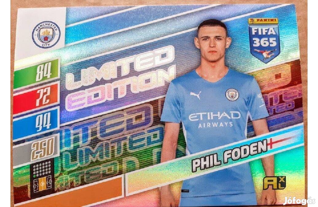 Phil Foden Manchester City XXL Limited focis kártya Panini FIFA 2022