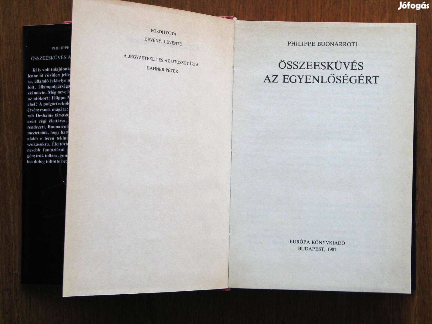 Philippe Buonarroti Összeesküvés az egyenlőségért