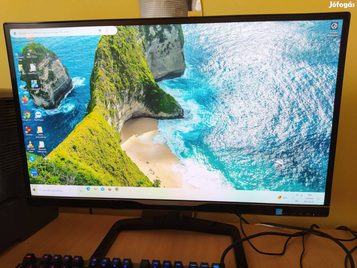 Philips 27" Full HD-s led monitor hibás állapotban